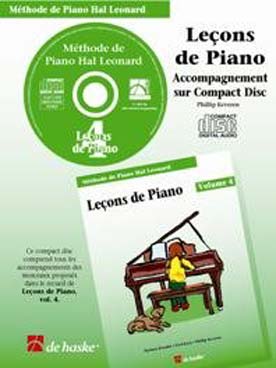 MÉTHODE DE PIANO HAL LEONARD - CD des Leçons Vol. 4